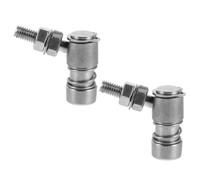 TIDTALEO 2pcs Stainless Steel Marine Throttle Cable Clamp with Spherical Ball Joint Design, Female Thread Push Pull Control End for Commercial Boat Control Hardware and Fishing Boats, Easy