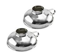 TIDTALEO 2pcs Stainless Steel Wide Funnel for Kitchen Use, Easy and Fast Transferring Fluid with Sturdy Stainless Steel Material, Suitable for Salad Dressing and Oil Filtering