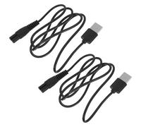 TIDTALEO 2pcs USB Razor Power Cord with Eight-Shaped Connector Compatible for Shaver and Trimmer, Rubber and Copper Material Charging Cable Replacement with Anti-Aging Feature for Men’s
