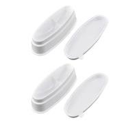 TIDTALEO 2pcs White Plastic Nail Glitter Powder Storage Box for Nail Art and French Manicure Easy Dipping Powder Case with Time-saving Design for Efficient Dip Holder