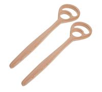 TIDTALEO 2pcs Wooden Danish Dough Whisk for Bread Making and Baking, 12.6-inch Handpolished Rustic Charm Whisk with Smooth Surface, for Sourdough Starter and Thick Batter Mixing