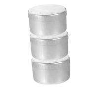 TIDTALEO 3 Pcs Aluminum Weighing Boxes Set 5x3cm Round Sampling Soil Containers Lids Laboratory Metal Weighing Holders for Chemical Experiments and Soil Analysis