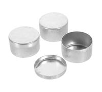 TIDTALEO 3 Pieces Aluminum Weighing Boxes 55x35mm Round Soil Sampling Containers Smooth Walls Laboratory Soil Weighing Holders for Chemical Experiments