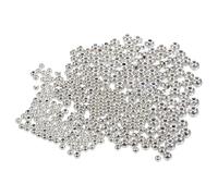 TIDTALEO 300pcs Practical Silver Fishing Stopper Beads for Fishing Scenes, Small round Abs Slotted Beads with Smooth Appearance, for Fly Tying and Avoiding Rough Places