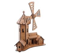 TIDTALEO 3d DIY Windmill Model Kit Bamboo Wood Windmill Stem Science Experiment Set for Educational Craft Building and Family Activities