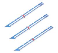 TIDTALEO 3Pcs Aluminum Quilting Ruler with Sliding Seam Gauge for Precise Fabric Measurement Clear Markings Lightweight Sewing Rulers for Tailors and DIY Embroidery Enthusiasts