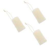 TIDTALEO 3pcs Beige Synthetic Material Exfoliating Loofah Sponge Set Reusable Bath and Decorative Crafts Scrubbing Pads for Shower and Body Care