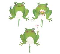 TIDTALEO 3pcs Decorative Coat Hooks Wall Mounted Frog Shape Organizer Made of Iron for Home Decoration and Bathroom, Multi-Functional Use with Cute Cartoon Design and Heavy Duty Hanging