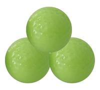 TIDTALEO 3pcs Fluorescent Golf Balls Light Green Rubber Glow the Dark with Real Ball Feel for Outdoor Golf Practice and Night Garden Play