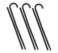 TIDTALEO 3pcs Lightweight Cane Props for Stage Performance and Cosplay Detachable Black Wizard Staffs for Party Dress Up and Decorative Use