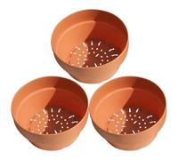 TIDTALEO 3Pcs Plastic Nursery Pots Round Drainage for Indoor Balcony and Outdoor Garden Succulent Planting Japanese Style Plastic Planters