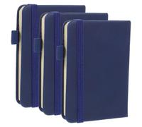 TIDTALEO 3pcs Pocket Notebook A7 Pocket Size Notebook Paper and Pu Small Journal for Meeting Notes and Writing Memos Office School