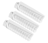 TIDTALEO 3pcs Portable Folding Hair Brush and Comb Set for Boys, White Plastic Double Headed Design, Detangles Hair with Anti-static Feature, Classic Style Compact Travel Pocket Combs