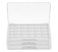 TIDTALEO 3pcs Refillable Eyeshadow Case with 24 Grids, Large Capacity Portable Makeup Palette Box, Stylish and Chic Design for Daily Use and Professional Use