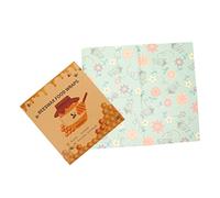 TIDTALEO 3Pcs Reusable Beeswax Food Wraps for Bowls Sustainable Organic Food Wrapping Sheets Washable Natural Preservation Cloth for Kitchen Storage and Wrap Alternative