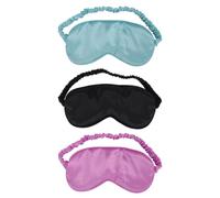 TIDTALEO 3pcs Satin Sleeping Eye Masks with Elastic Strap, Double Sided Silk Material to Block The Light and Relax Muscles, for Home and Train Travel Random Color
