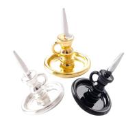 TIDTALEO 3pcs Scale Dollhouse Accessories Detailed Tiny Candlesticks for Living Bedroom Decor DIY Dollhouse Furniture Furniture Enhancer