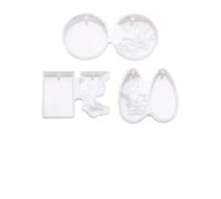 TIDTALEO 3pcs Silicone Mould Set for DIY Jewelry Making Island Pendant Design, Non-Stick and Easy to Clean Handmade Crystal Resin Casting Moulds for Creative Pendant Accessories
