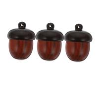 TIDTALEO 3Pcs Wooden Acorn Pendants DIY Jewelry Charms with Hollow Nut Box Design for Crafting Necklaces Bracelets Earrings Handmade Accessories