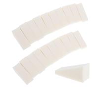 TIDTALEO 40pcs Mini Triangular Makeup Sponges for Even Blending Foundation and Nail Art Application, Compact Beige Cosmetic Wedges the Go Touchups