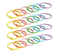 TIDTALEO 40pcs Mixed Color Metal Binder Rings for Binding Small Loose Leaf Book Rings with Secure Closure for Index Cards Keychains Flash Cards Office and DIY Projects