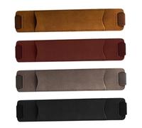 TIDTALEO 4pcs Adjustable Elastic Band Pen Holders for Notebooks PU Leather Sleeve Pouch Pen Protectors for Journals Planners Books Black Brown Gray