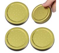 TIDTALEO 4pcs Beehive Waterer Lid for Beekeeping with Quick Refill and Easy Installation, Metal Bee Feeder Accessory Suitable for Hive and Honeycomb Feeding Random Color