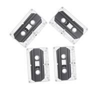 TIDTALEO 4Pcs Blank Audio Cassette Tape Vintage Rustic Design Transparent Material DIY Decoration for Party Greeting Craft Wall Ornament