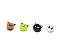 TIDTALEO 4Pcs Cartoon Bath Towel Racks No-drill Wall-mounted Storage Holders for Bathroom Kitchen Multi-functional Space-saving Decorative Hooks with Strong Load Bearing in Green Black