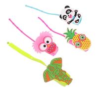 TIDTALEO 4pcs Cartoon Silicone Bottle Sleeve Cover for 30ml Hand Sanitiser Bottles, Cute Elephant Panda Pineapple Owl Design, Travel Refillable Hand Holder Cover