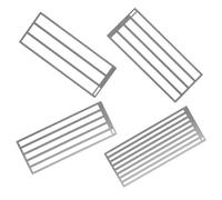 TIDTALEO 4pcs Crystal Art Ruler Set Stainless Steel Precision Alignment Tool for DIY Crystal Painting and Rhinestone Crafts, Compact Design Prevents Dust Buildup, Easy to Clean for Crafting