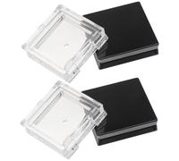 TIDTALEO 4pcs Empty Eyeshadow Palettes Square Plastic Cosmetic Organizer Containers for Foundation and Cosmetics Storage at Home