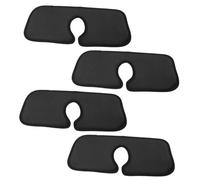 TIDTALEO 4pcs Faucet Absorbent Mats 38x13cm Black Water Drying Pads Sink Countertop Protector Reusable Kitchen Sink Splash Guard for Bathroom Basin
