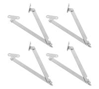 TIDTALEO 4pcs Folding Lid Support Hinges for Cabinet Door and Wardrobe, Heavy Duty Iron Adjustable Hinges with Easy Installation, Suitable for Kitchen and Furniture Hardware