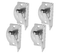 TIDTALEO 4pcs Iron Storage Case Hinges with Dual Shaft Metal Box Design, Preserving Structural Integrity and Versatile Installation for Home and DIY Projects, Classic Silver Finish
