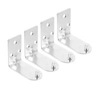 TIDTALEO 4pcs L-shaped Fire Extinguisher Mount Brackets Iron Wall Hooks for 2-4kg Extinguishers Wall Mount Storage Hooks