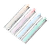 TIDTALEO 4Pcs Multifunctional Plastic Folding Rulers 30Cm Lightweight Geometric Measuring Tool with Centimeters for Students and Classroom Use