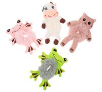 TIDTALEO 4pcs Plush Hair Ties Animal Hair Accessories Elastic Soft Comfortable Adorable Sweet Style for Women Autumn Winter