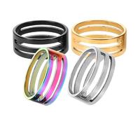 TIDTALEO 4pcs Stainless Steel Jump Ring Opener Set 18mm Inner Diameter Round Jump Rings Closing Tool Jewelry Making Accessory for DIY Crafting