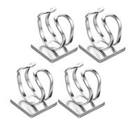 TIDTALEO 4pcs Stainless Steel Square Bezel Ring Bases 16mm Adjustable Ring Blanks for DIY Jewelry Making Crafting Resin Inlays Components for Jewellery