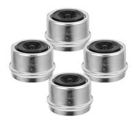 TIDTALEO 4pcs Trailer Bearing Caps Hub Seal Cap with Rubber Plug 2.72" Axle Heavy Duty Grease Protection Cover Easy Installation Complete Protection for Rv and Boat Trailers