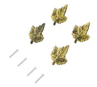 TIDTALEO 4pcs Vintage Drawer Knobs in Zinc Alloy with Maple Leaf Shape for Cabinets and Closets, Modern Style with Comfortable Hold, for Home and Housewarming Gifts