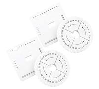 TIDTALEO 4pcs White Eva Braiding Discs Set and Square Shapes, Handy DIY Bracelet Tool for Making Hand Ropes and Mobile Phone Slings, Creative Long-time Use Weaving Plates