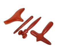 TIDTALEO 4pcs Wooden Gua Sha Massage Tools Kit Portable Ergonomic Therapy Sticks for Muscle Relief Body Scraping and Sculpting Versatile Self-Massage for Neck Shoulder Arms Legs