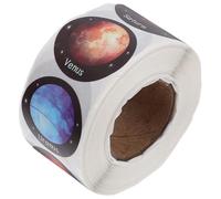 TIDTALEO 500pcs Planet Solar System Stickers Round Earth Planet Sticker Cute Creative Coated Paper Adhesive Material Easy to Stick Versatile Usage for Home Classroom