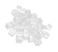 TIDTALEO 50pcs Acrylic Ice Cubes Fake Ice Cubes Irregular Square Simulation Reusable Decorative Photo Props for Drink Display and Fish Tank Decor
