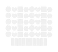 TIDTALEO 50pcs Acrylic Name Tags with Hole for Sublimation Key Chains, Versatile Keychain Blanks in Rectangular, Hexagon, and Heart Shapes, for DIY Decoration and Making
