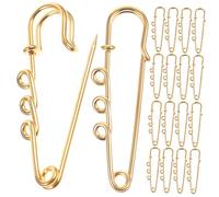 TIDTALEO 50pcs Brooch Pins with Holes for DIY Jewelry Making Decorative Safety Pins for Crafts and Accessories Resistant to Bending for Brooch Creations