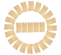 TIDTALEO 50pcs Copper DIY Pendant Charms with Single Hole, Concave Shape, Golden Colour, Simple and Stylish Copper Hanging Tags for Jewelry Making and Craft Accessories