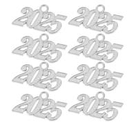 TIDTALEO 50Pcs Graduation Hat Charms Metal DIY Decorative Tassel Pendants for Keychain Necklace Bracelet Jewelry Making Craft Accessories Silver